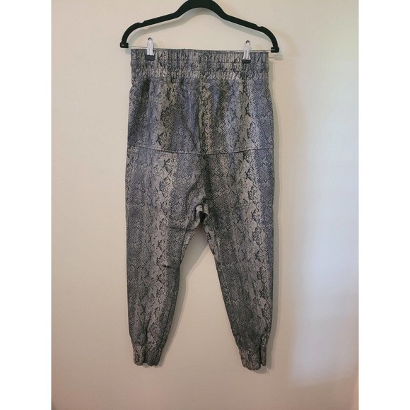 Prolific Large Snake Print Denim Jogger Pants Jeans Black Grey Heavy - Picture 2 of 6